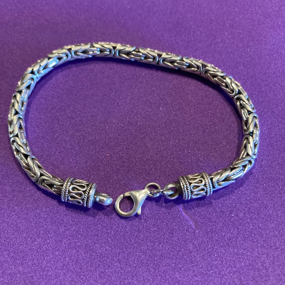 925 silver chunky rope bracelet